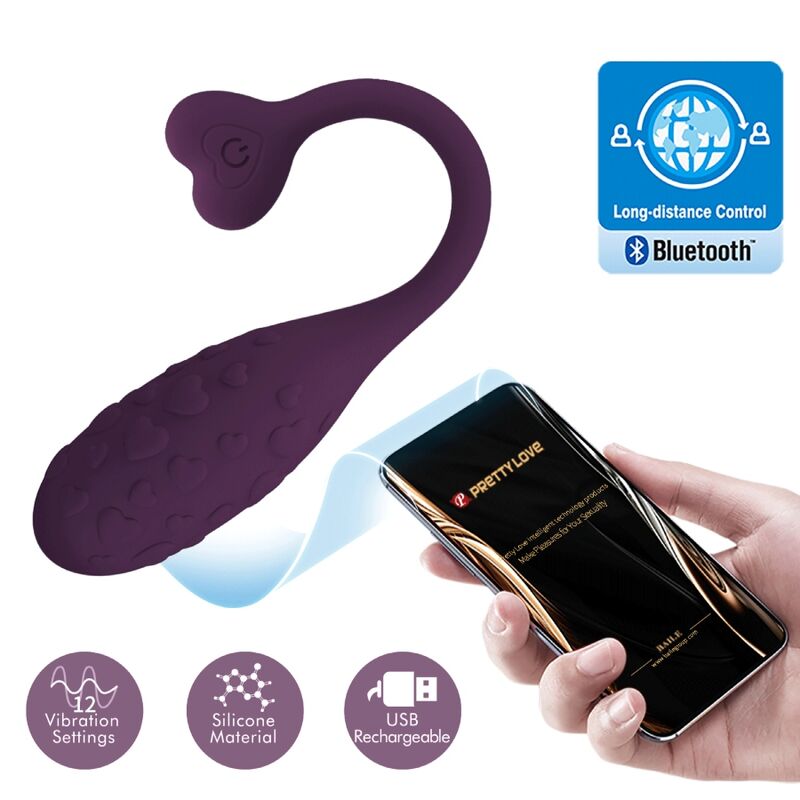 PRETTY LOVE - FISHERMAN APP CONTROLLED  VIBRATING EGG LILA - My naughty haven #