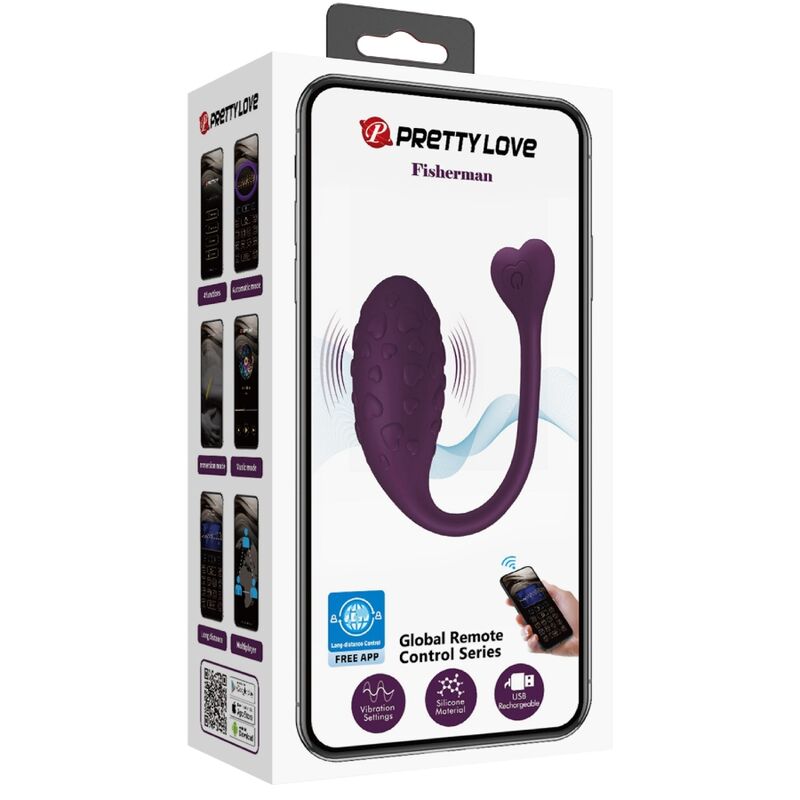 PRETTY LOVE - FISHERMAN APP CONTROLLED  VIBRATING EGG LILA - My naughty haven #