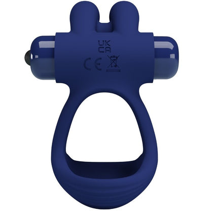 PRETTY LOVE - FRANCISCO DOUBLE VIBRATING RING RABBIT BLUE - My naughty haven #