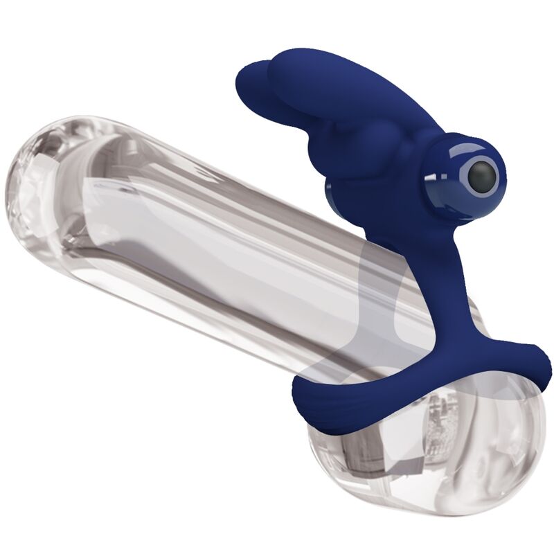 PRETTY LOVE - FRANCISCO DOUBLE VIBRATING RING RABBIT BLUE - My naughty haven #