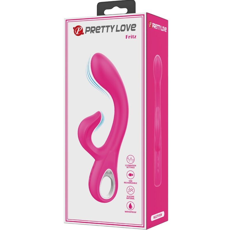PRETTY LOVE - FRITZ RABBIT VIBRATOR 12 VIBRATIONS PINK - My naughty haven #