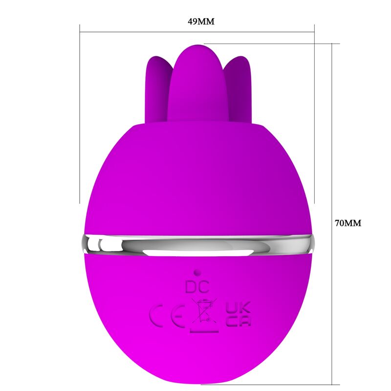 PRETTY LOVE - GEMINI BALL PURPLE ROUND SILICONE VIBRATOR - My naughty haven #