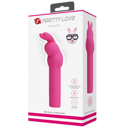 PRETTY LOVE - GERARDO FUSCHIA RABBIT SILICONE VIBRATOR - My naughty haven #