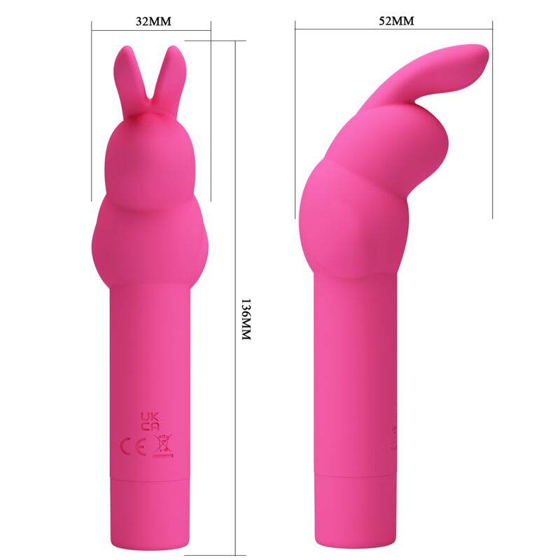 PRETTY LOVE - GERARDO FUSCHIA RABBIT SILICONE VIBRATOR - My naughty haven #