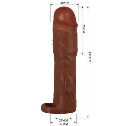 PRETTY LOVE - GERD PENIS SLEEVE WITH 7.6 CM EXTENSION MULATTO - My naughty haven #