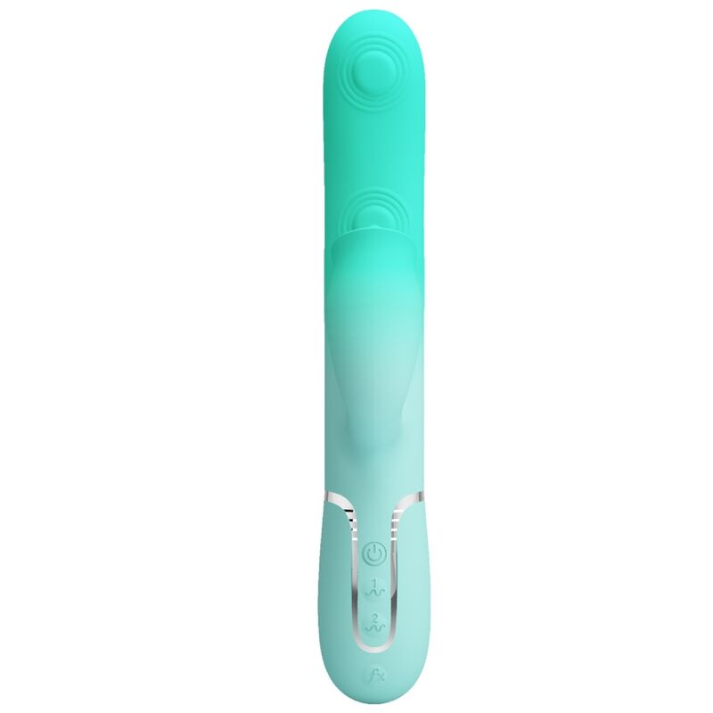 PRETTY LOVE - GIGI MULTIFUNCTION RABBIT VIBRATOR AQUA GREEN - My naughty haven #