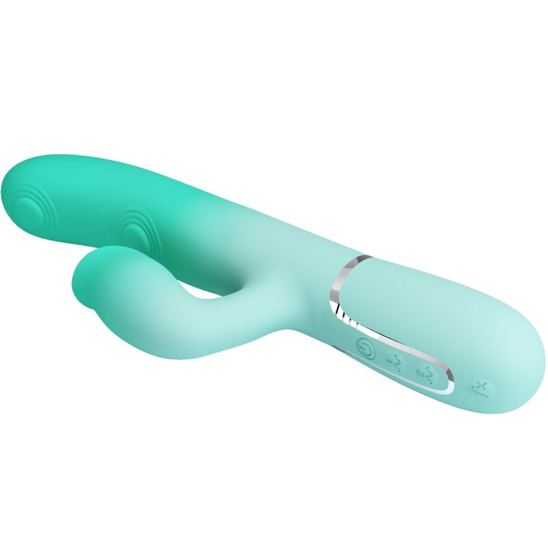 PRETTY LOVE - GIGI MULTIFUNCTION RABBIT VIBRATOR AQUA GREEN - My naughty haven #