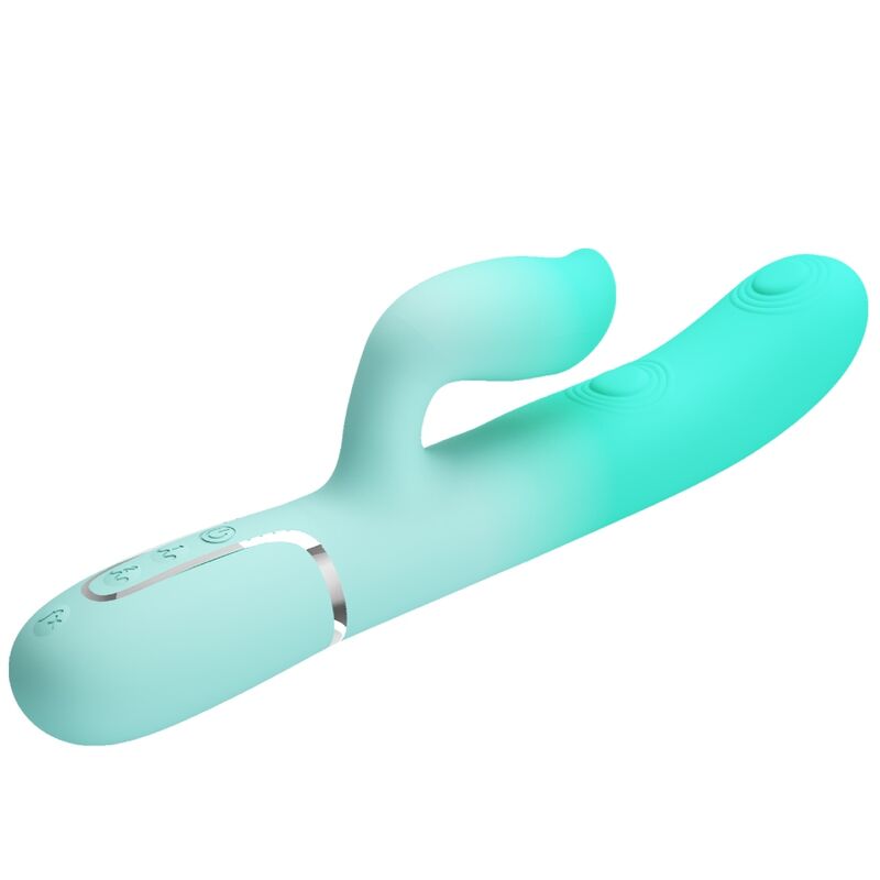 PRETTY LOVE - GIGI MULTIFUNCTION RABBIT VIBRATOR AQUA GREEN - My naughty haven #