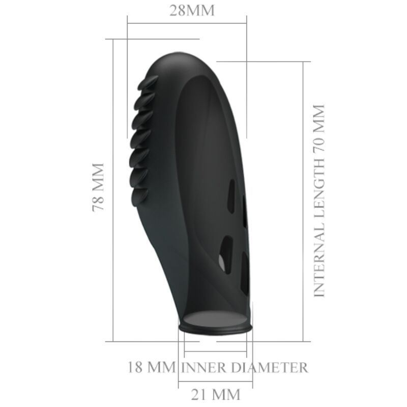 PRETTY LOVE - GILO SILICONE FINGER VIBRATOR BLACK - My naughty haven #