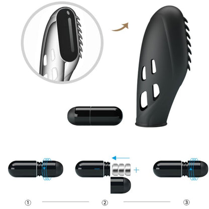 PRETTY LOVE - GILO SILICONE FINGER VIBRATOR BLACK - My naughty haven #