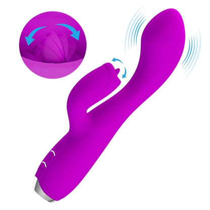PRETTY LOVE - GLORIA RECHARGEABLE RABBIT VIBRATOR-WATERPROOF PURPLE - My naughty haven #