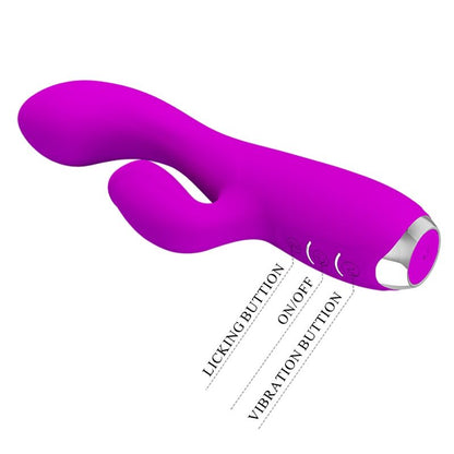 PRETTY LOVE - GLORIA RECHARGEABLE RABBIT VIBRATOR-WATERPROOF PURPLE - My naughty haven #