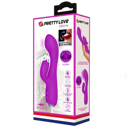 PRETTY LOVE - GLORIA RECHARGEABLE RABBIT VIBRATOR-WATERPROOF PURPLE - My naughty haven #