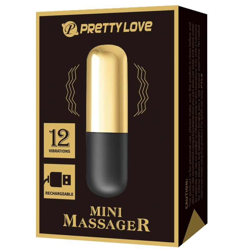 PRETTY LOVE - GOLDEN RECHARGEABLE BULLET VIBRATOR - My naughty haven #
