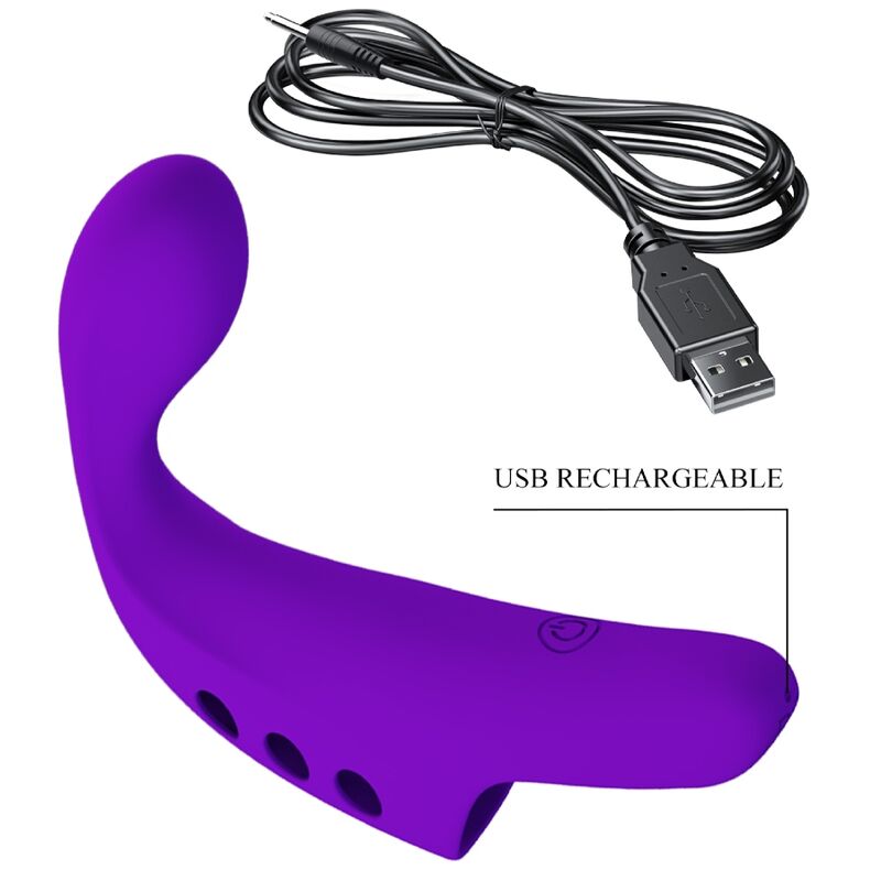 PRETTY LOVE - GORGON PURPLE RECHARGEABLE FINGER VIBRATOR - My naughty haven #