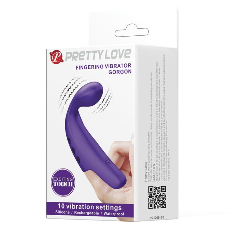 PRETTY LOVE - GORGON PURPLE RECHARGEABLE FINGER VIBRATOR - My naughty haven #