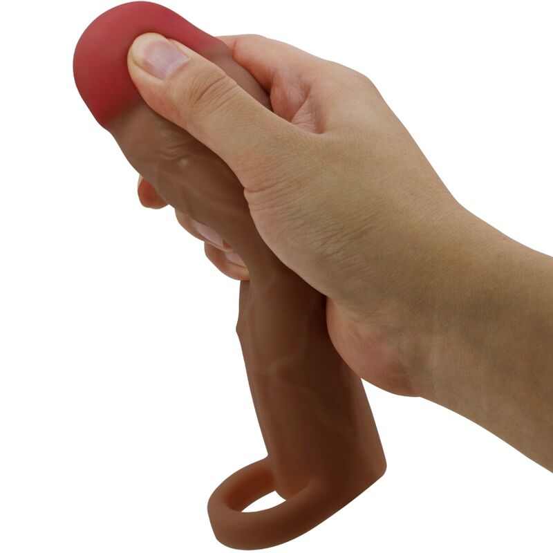 PRETTY LOVE - HANI PENIS SLEEVE WITH 5 CM EXTENSION MULATTO - My naughty haven #