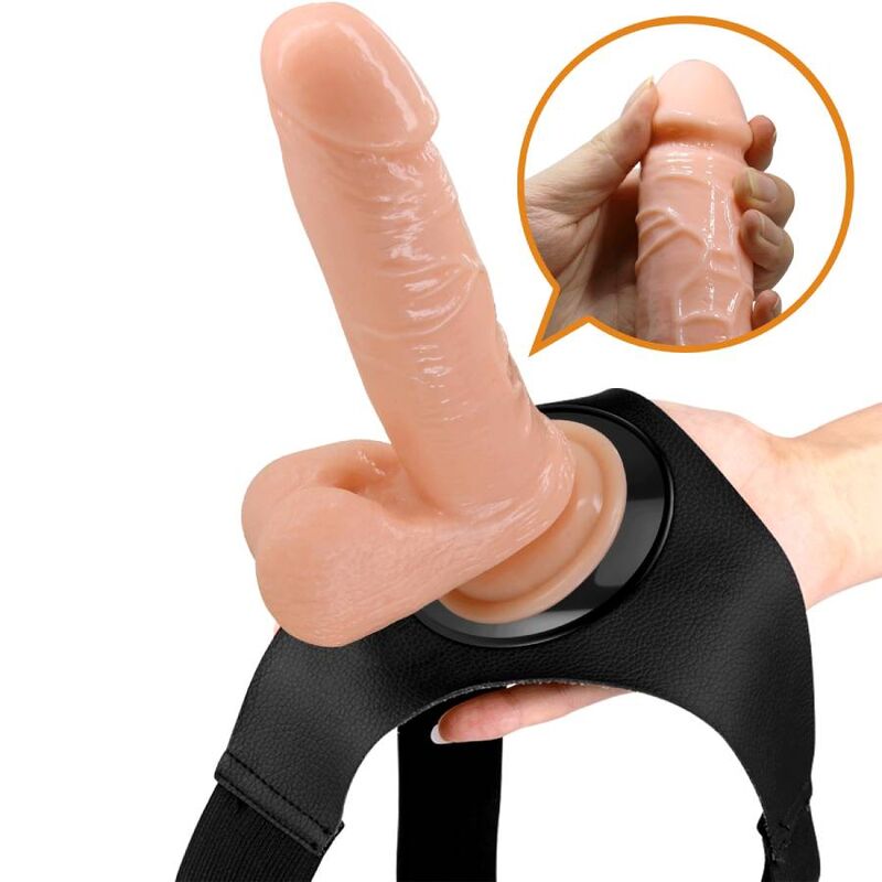 PRETTY LOVE - HARNESS BRIEFS UNIVERSAL HARNESS WITH DILDO TOM 20 CM NATURAL - My naughty haven #