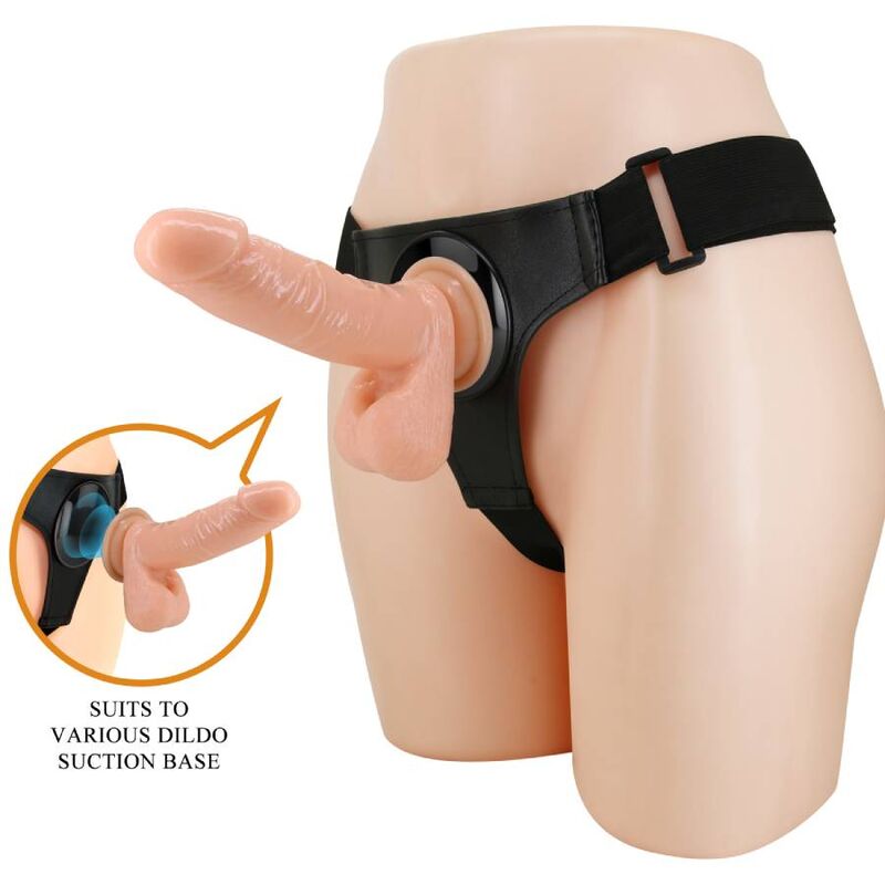 PRETTY LOVE - HARNESS BRIEFS UNIVERSAL HARNESS WITH DILDO TOM 20 CM NATURAL - My naughty haven #