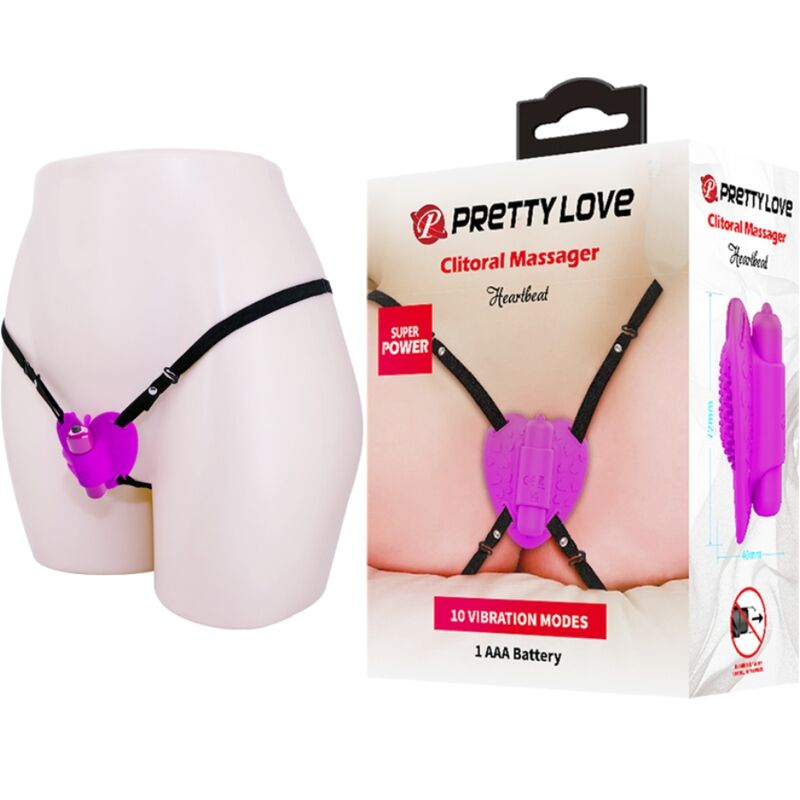 PRETTY LOVE - HEARTBEAT CLITORIS MASSAGER 10 VIBRATION MODES PURPLE - My naughty haven #