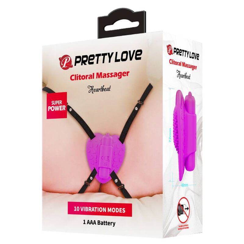 PRETTY LOVE - HEARTBEAT CLITORIS MASSAGER 10 VIBRATION MODES PURPLE - My naughty haven #