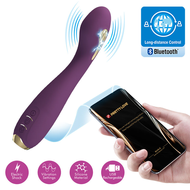 PRETTY LOVE - HECTOR ELECTROSHOCK VIBRATOR BY APP CONTROL PURPLE - My naughty haven #