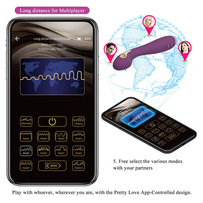 PRETTY LOVE - HECTOR ELECTROSHOCK VIBRATOR BY APP CONTROL PURPLE - My naughty haven #