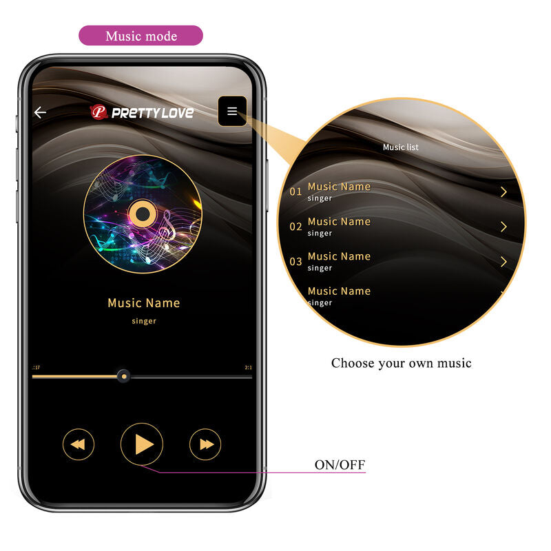 PRETTY LOVE - HECTOR ELECTROSHOCK VIBRATOR BY APP CONTROL PURPLE - My naughty haven #