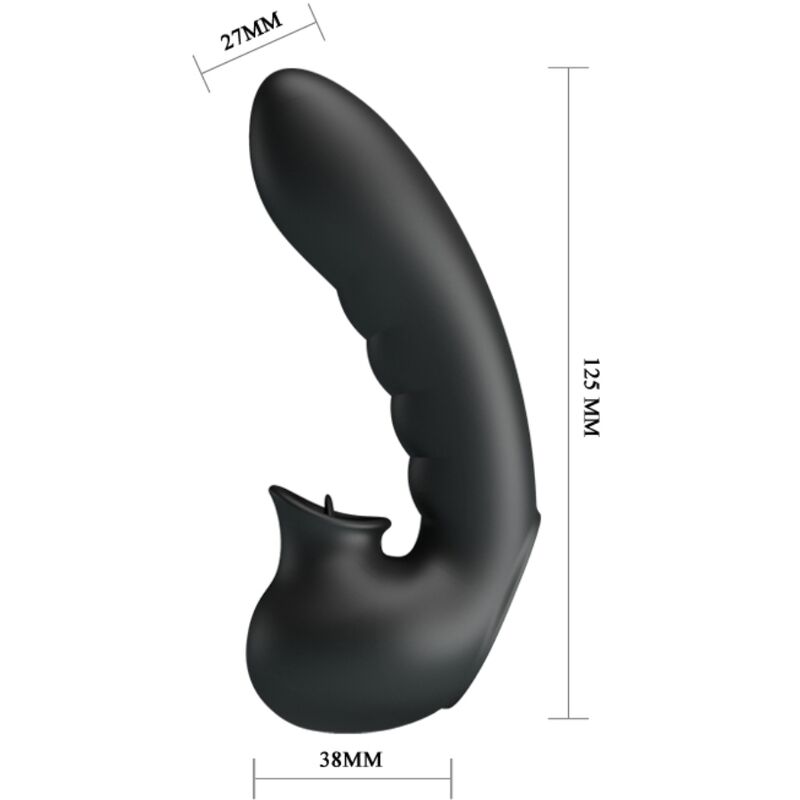 PRETTY LOVE - HOBGOBLIN VIBRATING FINGER CASE 12 VIBRATIONS + CLITORIS STIMULATOR BLACK - My naughty haven #