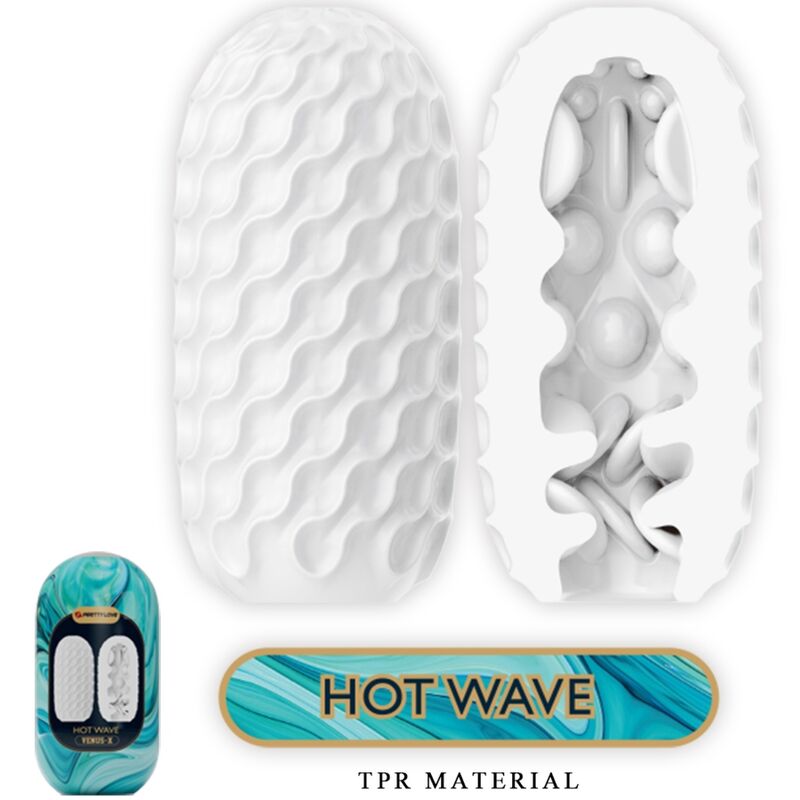 PRETTY LOVE - HOT WAVE SILICONE MALE MASTURBATOR WHITE - My naughty haven #