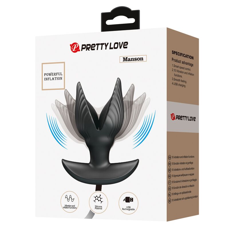 PRETTY LOVE - INFLATABLE & RECHARGEABLE ANAL PLUG - My naughty haven #