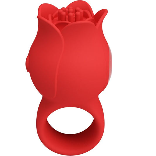 PRETTY LOVE - JAE ROSE SHAPED FINGER VIBRATOR 10 VIBRATIONS RED - My naughty haven #