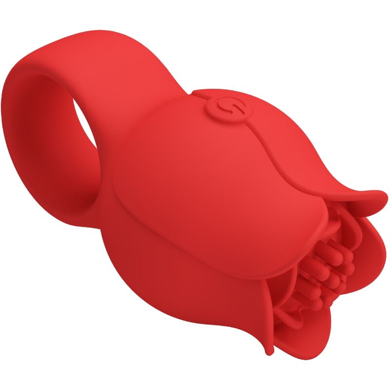 PRETTY LOVE - JAE ROSE SHAPED FINGER VIBRATOR 10 VIBRATIONS RED - My naughty haven #