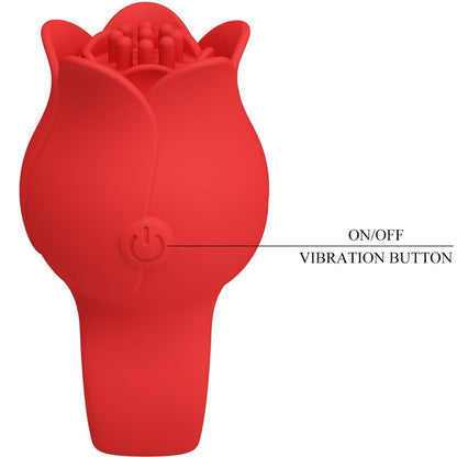 PRETTY LOVE - JAE ROSE SHAPED FINGER VIBRATOR 10 VIBRATIONS RED - My naughty haven #