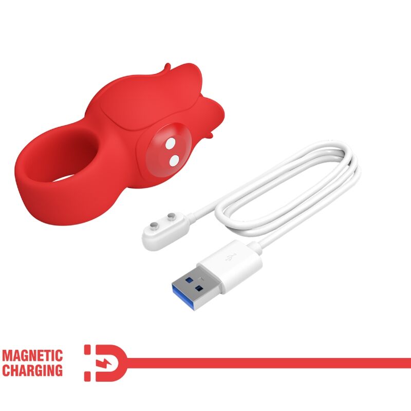 PRETTY LOVE - JAE ROSE SHAPED FINGER VIBRATOR 10 VIBRATIONS RED - My naughty haven #