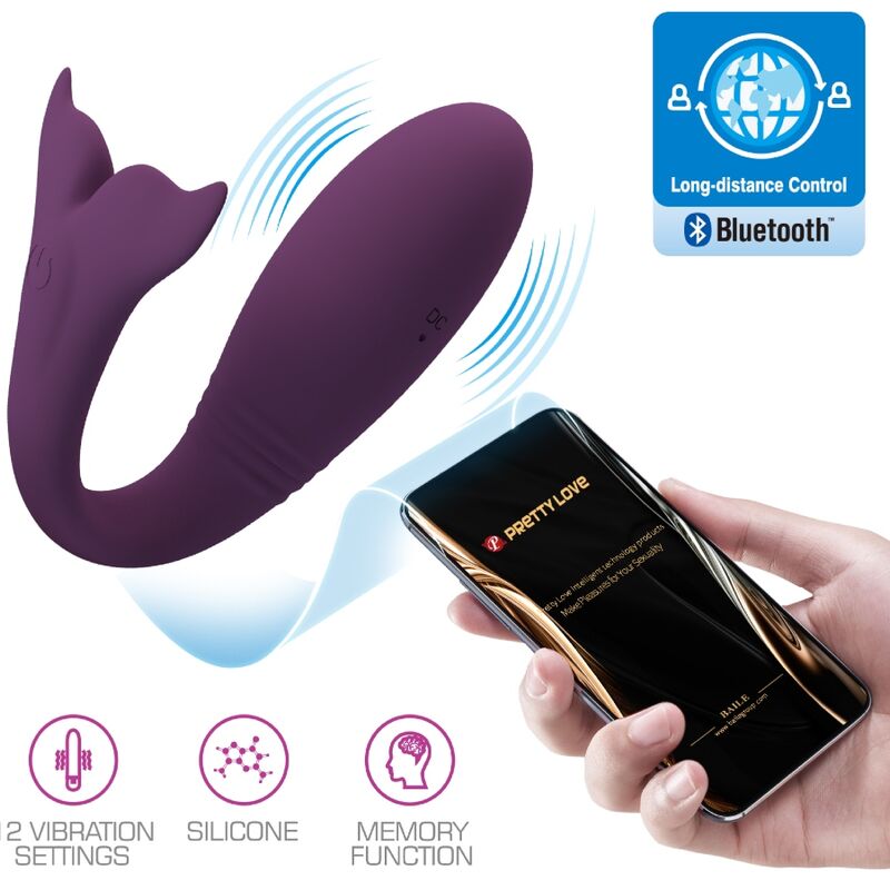 PRETTY LOVE - JAYLEEN VIBRATOR APP REMOTE CONTROL PURPLE - My naughty haven #