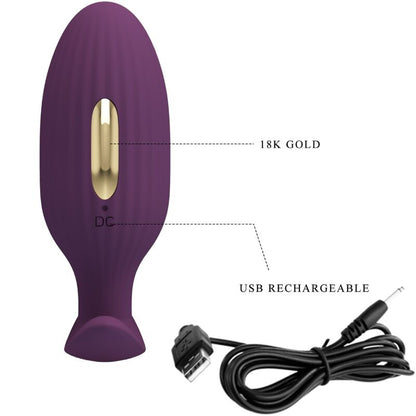 PRETTY LOVE - JEFFERSON APP CONTROLLED ANAL PLUG PURPLE - My naughty haven #