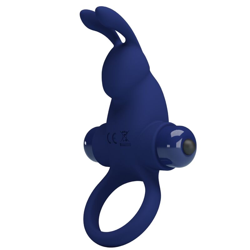 PRETTY LOVE - JIRO RABBIT RING WITH VIBRATION BLUE - My naughty haven #