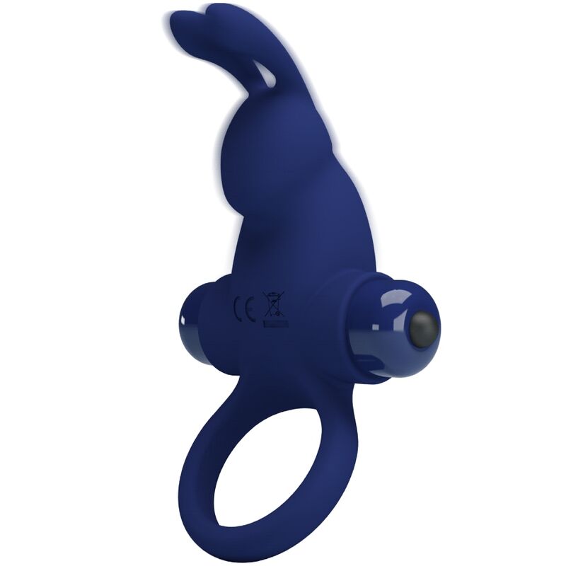 PRETTY LOVE - JIRO RABBIT RING WITH VIBRATION BLUE - My naughty haven #