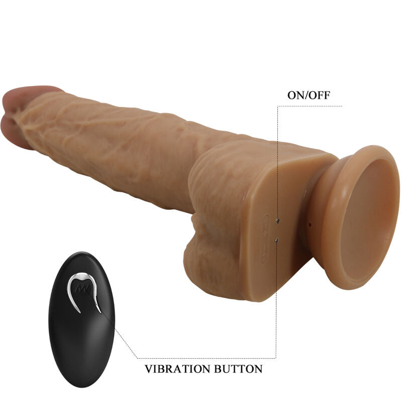 PRETTY LOVE - JONATHAN SILICONE DILDO 3 VIBRATIONS + 3 INSERTION MEASUREMENTS REMOTE CONTROL 21 CM - My naughty haven #