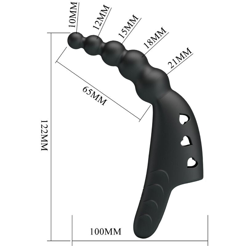 PRETTY LOVE - JORDIN FINGER VIBRATOR 10 VIBRATIONS BLACK - My naughty haven #