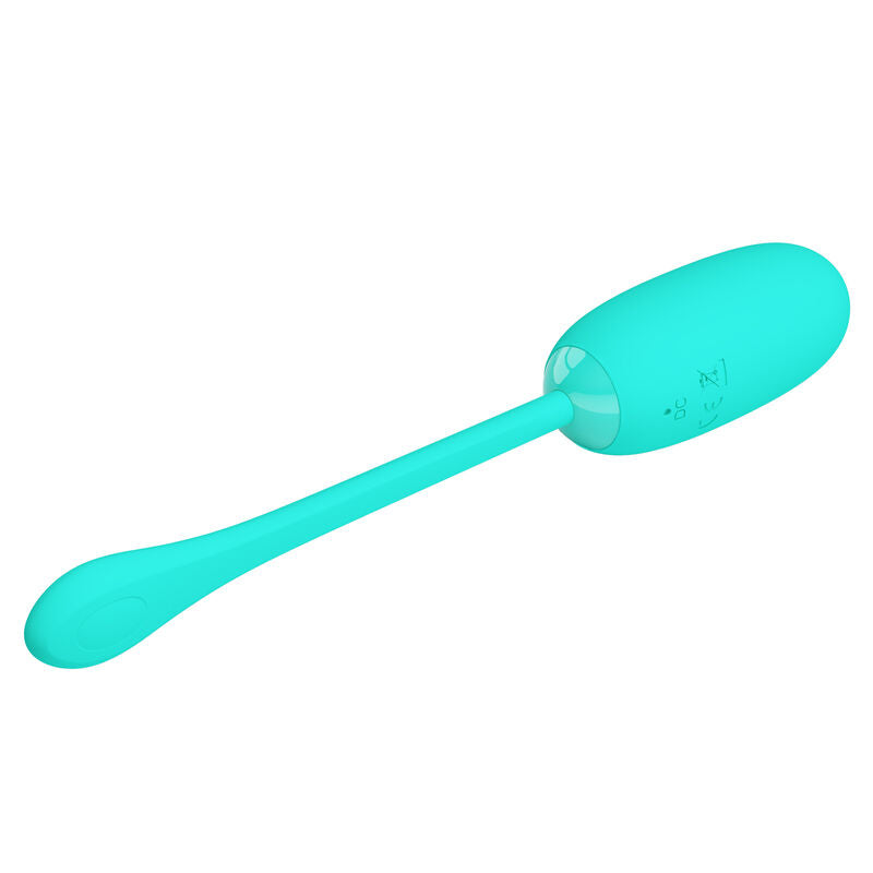 PRETTY LOVE - JULIUS WATERPROOF-RECHARGEABLE VIBRATING EGG AQUA GREEN - My naughty haven #