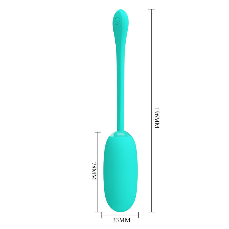 PRETTY LOVE - JULIUS WATERPROOF-RECHARGEABLE VIBRATING EGG AQUA GREEN - My naughty haven #
