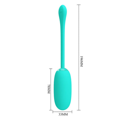 PRETTY LOVE - JULIUS WATERPROOF-RECHARGEABLE VIBRATING EGG AQUA GREEN - My naughty haven #