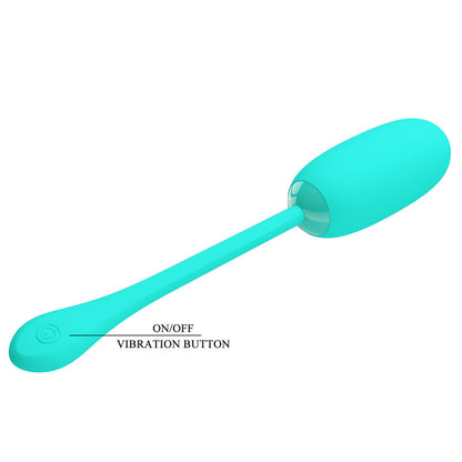 PRETTY LOVE - JULIUS WATERPROOF-RECHARGEABLE VIBRATING EGG AQUA GREEN - My naughty haven #
