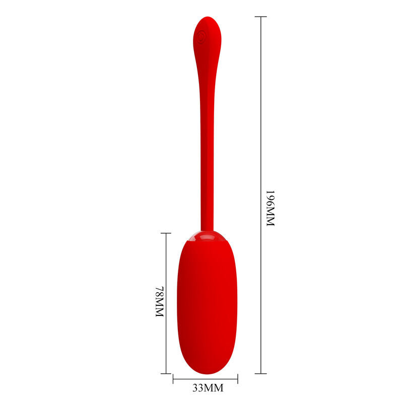 PRETTY LOVE - JULIUS WATERPROOF-RECHARGEABLE VIBRATING EGG RED - My naughty haven #