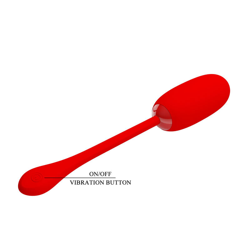 PRETTY LOVE - JULIUS WATERPROOF-RECHARGEABLE VIBRATING EGG RED - My naughty haven #