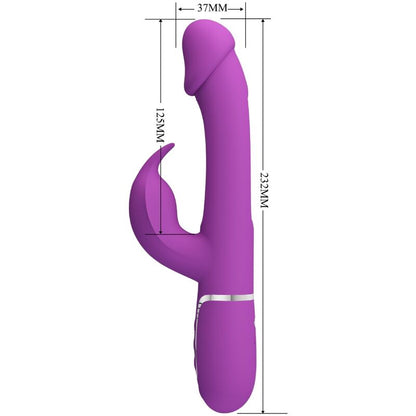 PRETTY LOVE - KAMPAS 3 IN 1 MULTIFUNCTION RABBIT VIBRATOR  PURPLE - My naughty haven #