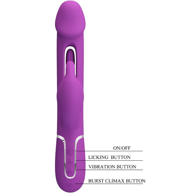 PRETTY LOVE - KAMPAS 3 IN 1 MULTIFUNCTION RABBIT VIBRATOR  PURPLE - My naughty haven #