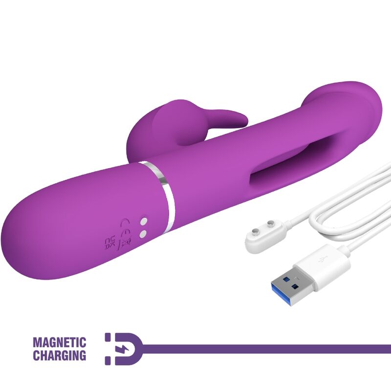 PRETTY LOVE - KAMPAS 3 IN 1 MULTIFUNCTION RABBIT VIBRATOR  PURPLE - My naughty haven #